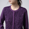 【林栖设计小店】（预售12月28日发货）立体绣花紫毛织外套镂空复古优雅2026早春新款长袖上衣女T1961308+半裙T1961309 商品缩略图3