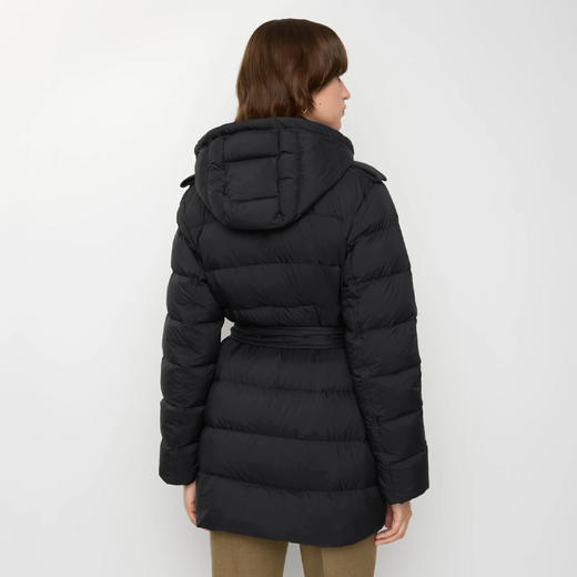 BURBERRY 巴宝莉 女士短款尼龙连帽羽绒服 黑色 8110310 A1189 商品图3