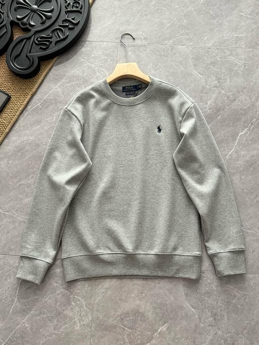 加绒款啦夫劳伦卫衣 2025秋冬装加绒卫衣 男士经典小马标款刺绣圆领卫衣 商品图3