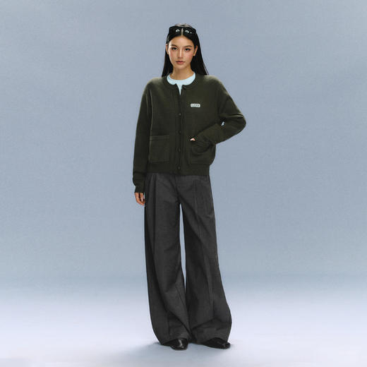 Ariseism 美式复古设计感针织开衫毛衣女秋冬新款 商品图2