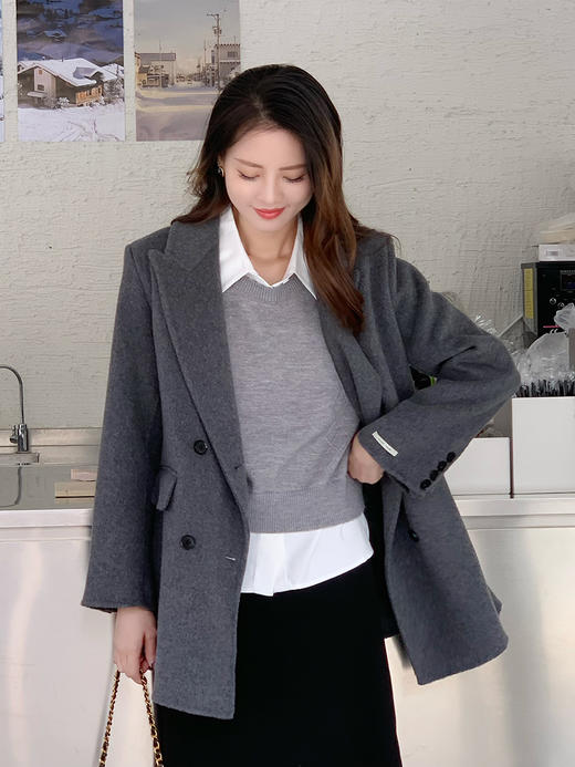 【百图lulu定制】【预售7天发】【一手长双面呢】随性 自在 羊毛双面呢大衣 商品图10