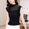 网纱镂空打底背心上衣，打底衫纯色修身显瘦小衫KQL-E46N2025 商品缩略图1