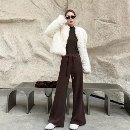 【Beau Muse】时尚潮流休闲百搭山羊绒蚕丝微喇休闲裤XXK 商品图9