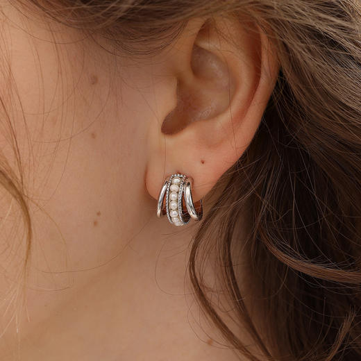 ARSIS｜流光系列 珠光月影多圈耳环 商品图2