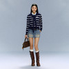 Ariseism 美式复古设计感海军风条纹针织衫女秋冬新款修身上衣 商品缩略图2