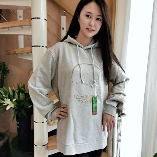 有机棉灰色连帽卫衣 休闲针织帽衫 亲子情侣款 儿童成人男女运动衣 适合春秋季外穿/冬季打底的基础款卫衣 素道敦煌天然有机彩棉织造 舒适安全健康 [漳州仓] 商品图7