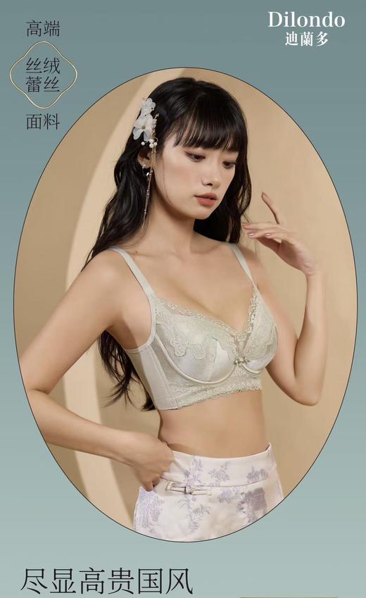 迪兰多车缝无钢圈中厚杯蚕丝养胸护胸聚拢有型2118473 商品图3