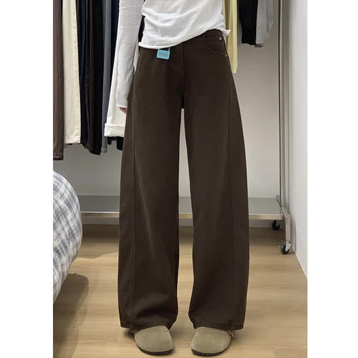 裁缝学苑AH102拼接弯刀阔腿牛仔裤纸样女装新款高腰直筒裤子样板 商品图4