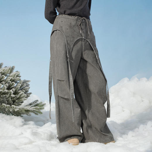 时尚工装假两件阔腿裤-纪念日百货门店同款167795909 商品图1