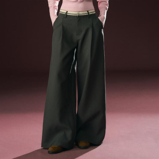 Ariseism 美式复古设计感撞色腰头休闲裤女秋冬新款 商品图1