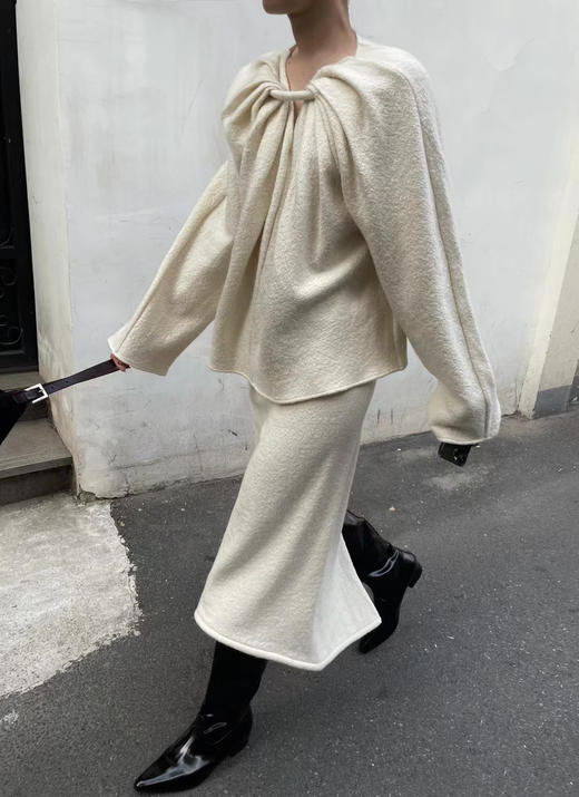 Viktoria Chan | AW2150 Allie wool pencil skirt [半身裙 白]【HOLIDAY】 商品图1