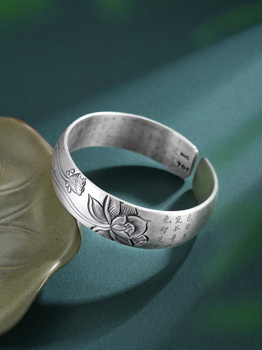 子佩集S999手工银【莲华传香】手镯【55081265】原创设计 商品图1