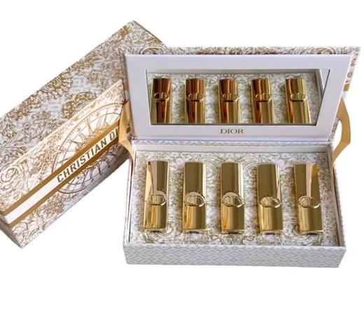 【双12特惠】【品牌授权】迪奥圣诞烈焰蓝金限定金管口红小样五件套口红小样五件套 #999、284、374、994、777*1.5g*1.5g 商品图0