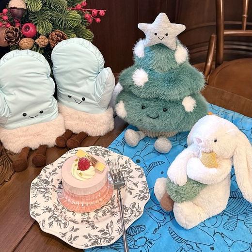 圣诞萌趣仪式感🎄【 JC圣诞限定毛绒玩偶手套系列】⛄️怀抱圣诞兔/雪花圣诞树/滑雪手套合集❄️一代人有一代人的圣诞仪式 商品图0