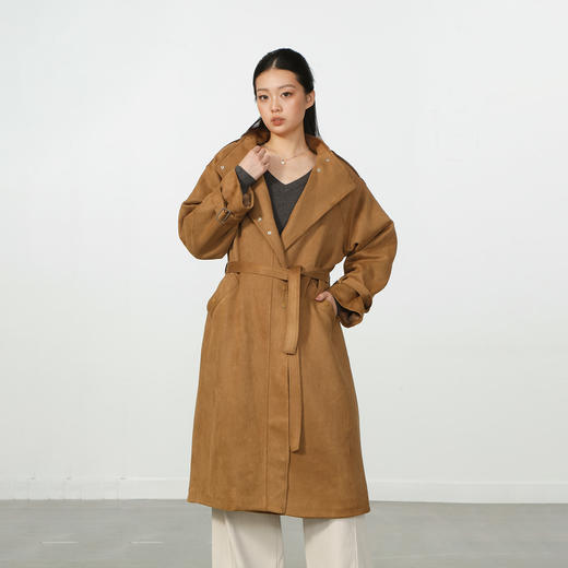 极简加绒麂皮立领外套-纪念日百货门店同款168143734 商品图0