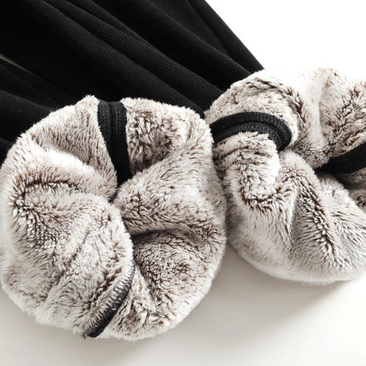 加绒微喇裤松紧高腰休闲裤，厚款保暖宽松长裤MYX-YBS-58130-Y 商品图3