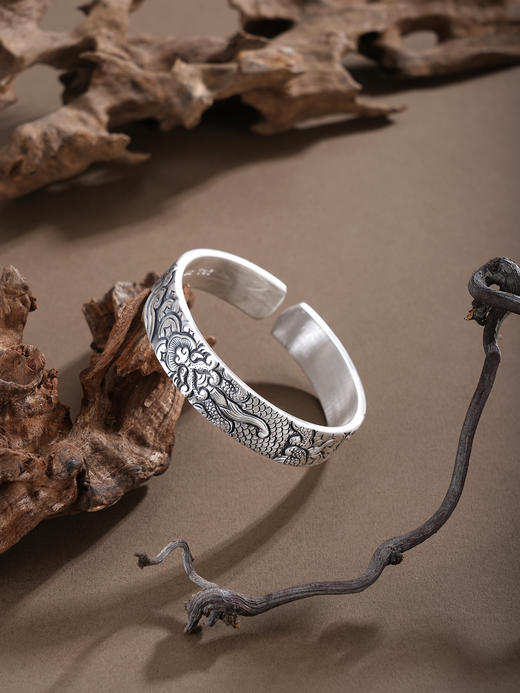 子佩集S999手工银【财源貔貅】手镯【55052252】原创设计 商品图9