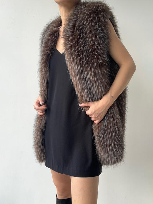 Running Closet｜环保毛长款马甲 [ 棕 仿皮草 ] 【LCM】 商品图3