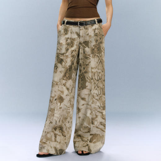 Ariseism 美式复古设计感做旧洗水休闲裤女秋冬新款 商品图2