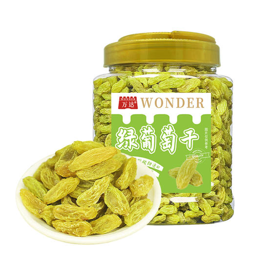 万达绿葡萄干500g蜜饯果干果脯休闲零食办公室小吃家庭量贩装水果干 商品图0