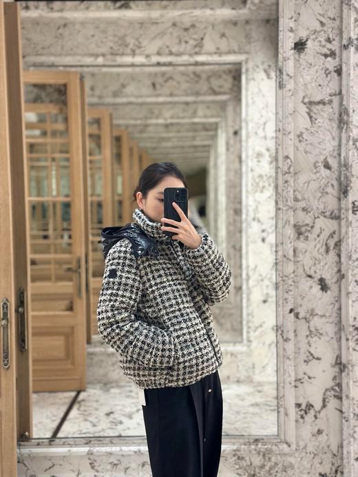 蒙口 25秋冬新款 粗花呢格纹羽绒外套(TM) 商品图3