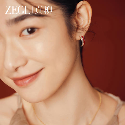 小马作ZEGL真柳本命马年系列红色耳钉女高级轻奢耳环秋冬新年耳饰 商品图1