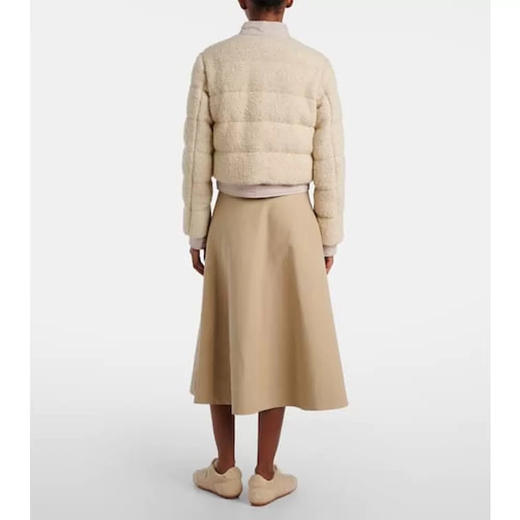 【只可换码 不退货】蒙口 25秋冬新款 Blandy女士羊毛混纺毛圈短款羽绒外套（EJ） 商品图6