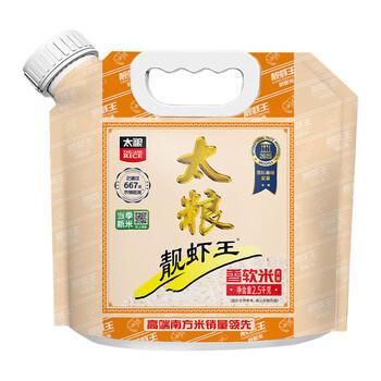 太粮靓虾王 香软米 油粘米 大米 籼米5斤米长粒猫牙米 当季新米 /粮油调味 /米 /油粘米 商品图7