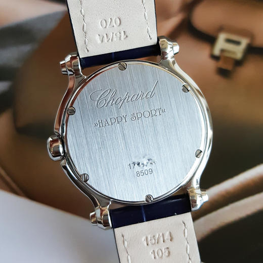 【95新】CHOPARD 萧邦278509-2007石英机芯30MM（女款）HAPPY DIAMONDS系列精钢；镶嵌蓝色宝石表圈 211125TJ20 商品图6