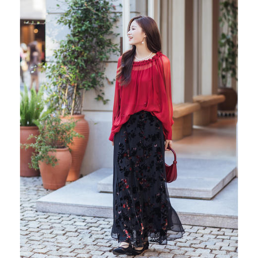 【林栖设计小店】【手工钉珠】桑蚕丝衬衫两件套2026早春新款花仙子真丝衫1961079 商品图3