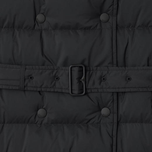 BURBERRY 巴宝莉 女士中长款尼龙连帽羽绒服 黑色 8110313 A1189 商品图1