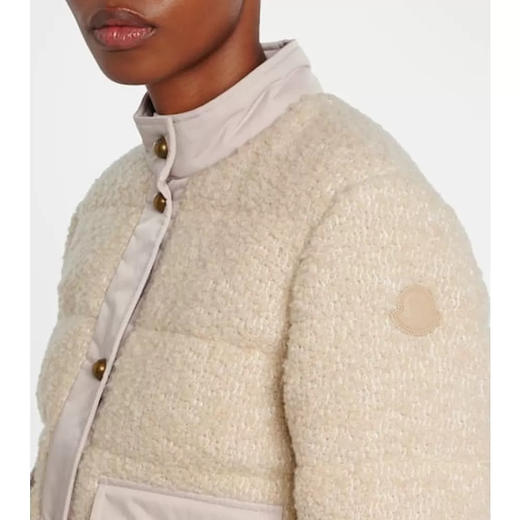 【只可换码 不退货】蒙口 25秋冬新款 Blandy女士羊毛混纺毛圈短款羽绒外套（EJ） 商品图7