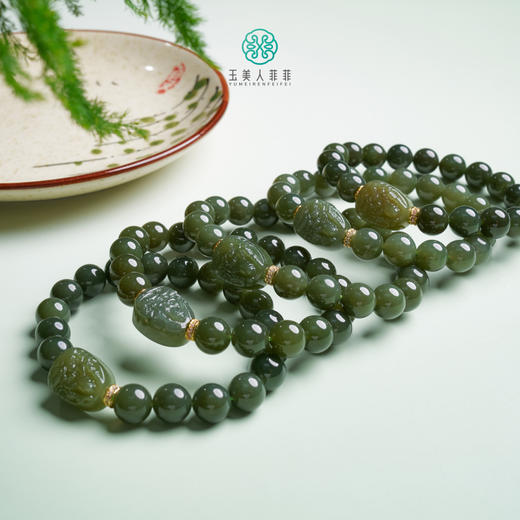 D和田玉单圈-千手观音圆珠手串10 商品图0