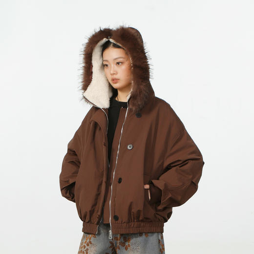 荒诞大毛领派克羽绒服-纪念日百货门店同款168143777 商品图2