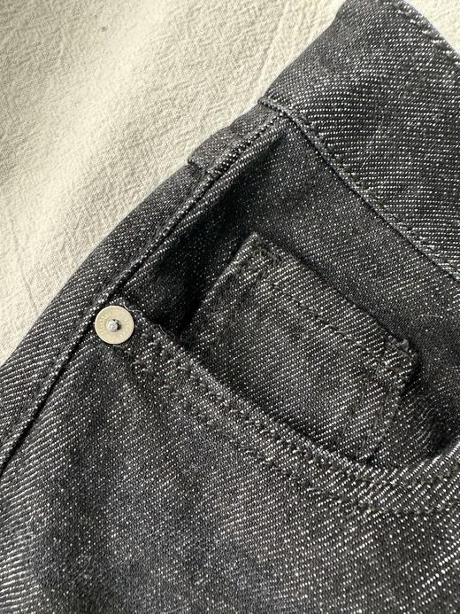 贝壳三 慵懒感高腰棉质阔腿裤弹力休闲翻边女士牛仔裤C120521 商品图7