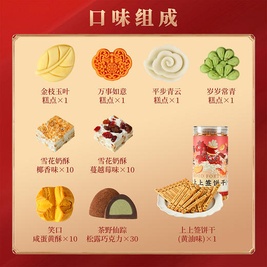 【万象皆春礼盒】悠享时2025春节年货礼盒装中式糕点过年走亲戚送礼品新年高端点心团购870g 商品图8