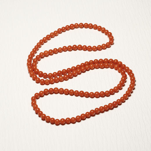 【挚友限定】满色肉柿子红保山南红多圈珠链 商品图1