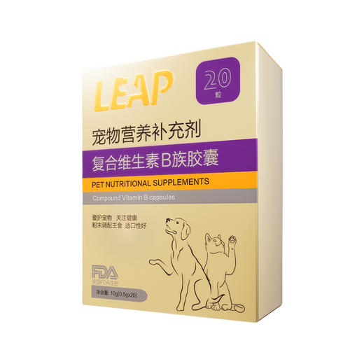 麟佩复合维生素B族胶囊 0.5g*20粒/盒 犬猫通用 商品图0