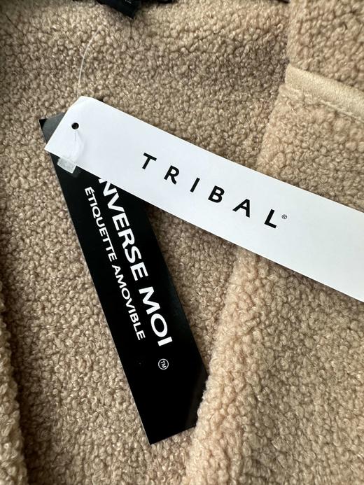 贝壳三 气质通勤翻领内里加绒外套仿羊羔毛保暖拼接夹克C120522 商品图9