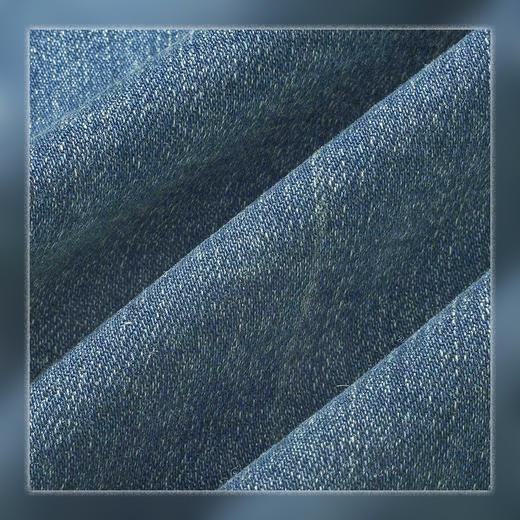 Bella Futura 暮云晕染·桑蚕丝德绒微喇修身牛仔裤 商品图3