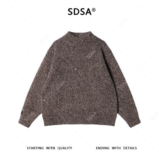 7710SDSA男士秋冬新款痞帅男装潮牌慵懒风立领毛衣百搭时尚套头针织衫 商品图1