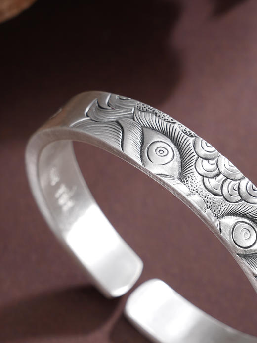 子佩集S999手工银【龙腾苍穹】手镯【55052255】原创设计 商品图2