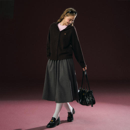 Ariseism 美式复古设计感灰色半身裙女秋季新款裙子 商品图3