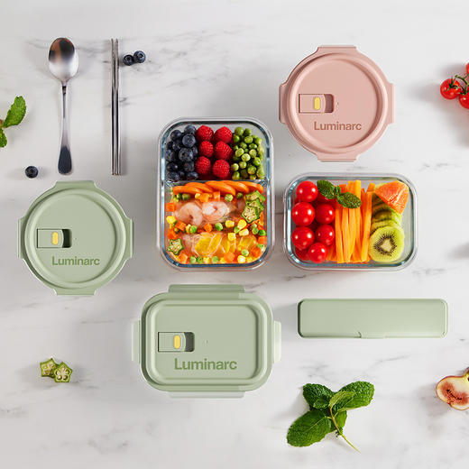 LC-CJJ1145 柏格高硼硅玻璃保鲜盒餐具组4件套装 商品图5