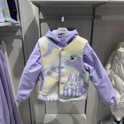 安踏童装儿童连帽外套26春季新款女大童马甲上衣两件套 362618608 商品图0