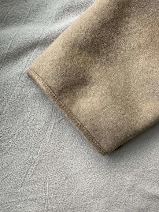 贝壳三 气质通勤翻领内里加绒外套仿羊羔毛保暖拼接夹克C120522 商品图11