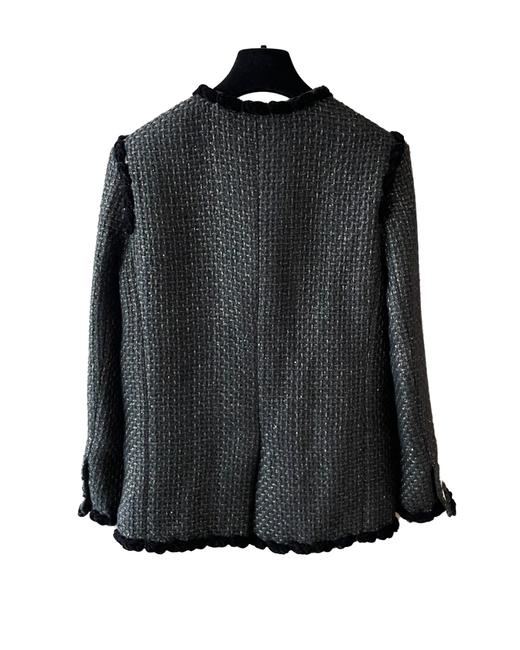 女款手工缝制口袋盘扣外套he025 商品图1