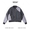 F6152SDSA秋冬新款痞帅男装美式街头潮牌撞色拼接毛边棒球领夹克外套 商品缩略图1