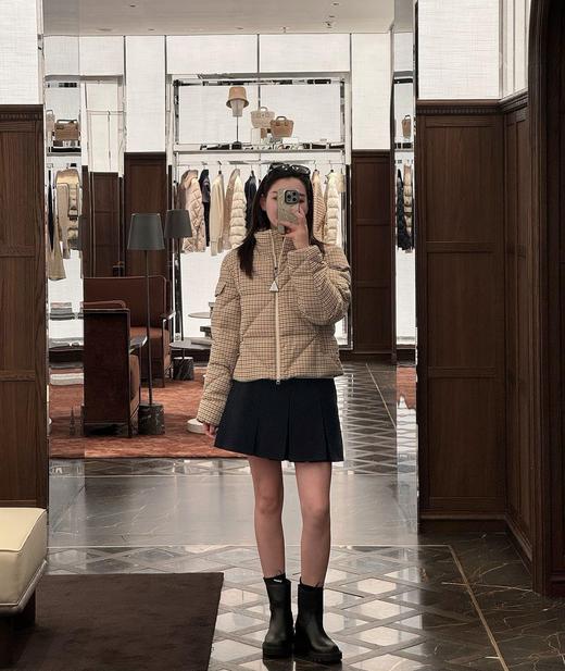 蒙口 25秋冬新款 千鸟格立领羽绒服(TM) 商品图4