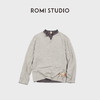 ROMI STUDIO“随性两穿”竹节棉织染撞色小v领套头卫衣 RWCASY6442 商品缩略图5